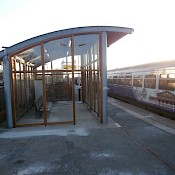 Exterior of Manchester bound shelter