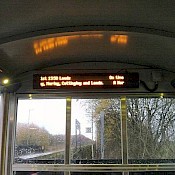 Information screen at Smithy Bridge