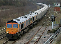 The trial Biomass train at Castleton on 1 February 2014 R Clarke