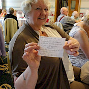 Gail with her voucher