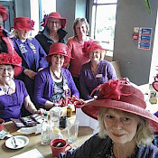 Heather meets up with the British Red Hatters at Springfiel's shopping Centre