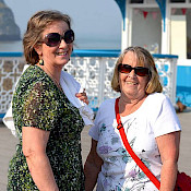 Heather & Gylinis on Llandudno Pier