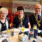 Mayor and Mayoress with Vera Hurst of Age UK
